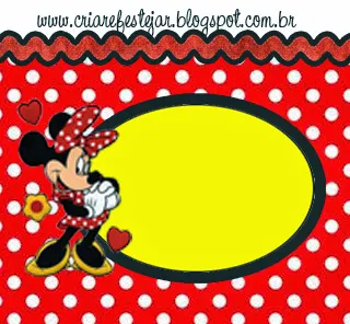 Minnie Roja: Etiquetas para Candy Bar para Imprimir Gratis.