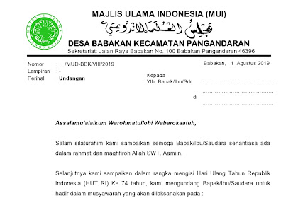 Contoh Surat Undangan Jalan Jalan