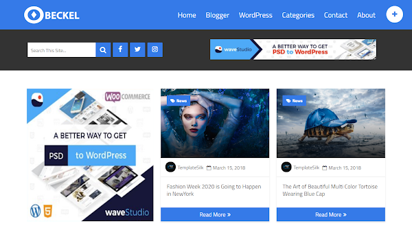 Beckel Responsive Blogger Theme  