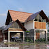 3100 sq-ft sloped roof house architecture rendering