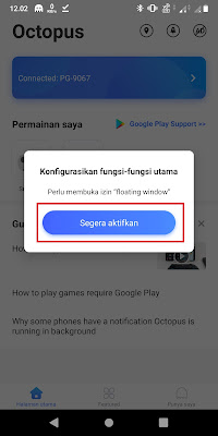 Kemudian akan muncul tab Konfigurasi fungsi-fungsi utama, Sobat klik Segera Aktifkan.