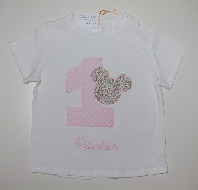 camiseta de cumpleaños 1 año minnie