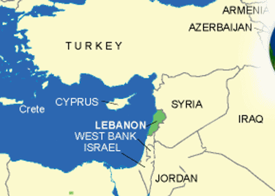 Lübnan haritalar