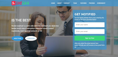 free landingpage template shezan