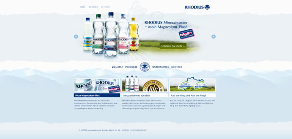 Rhodius Mineralbrunnen Web Design