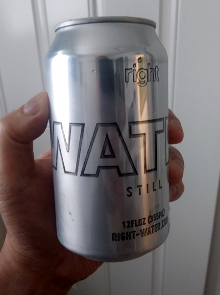 A can of water that I received at work over two months ago.