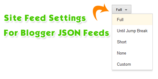 blogspot site feed settings 