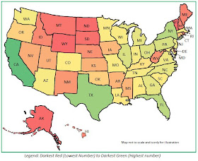 Excel Heat Map Template - indzara US Heat Map