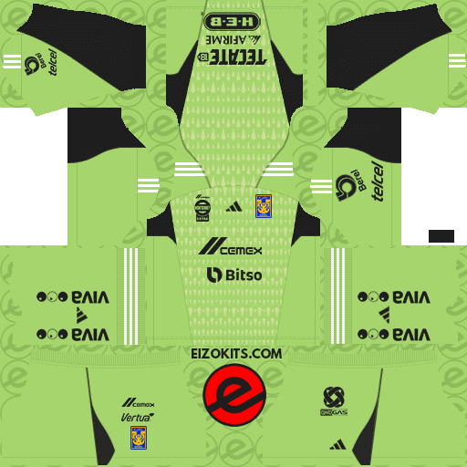 Tigres UANL DLS Kits 2023-2024 Released Adidas - Dream League Soccer Kits 2019 (Goalkeeper Third)
