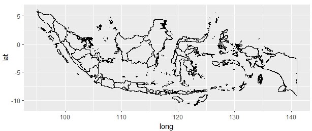 Peta Indonesia di R Sampai Level Provinsi