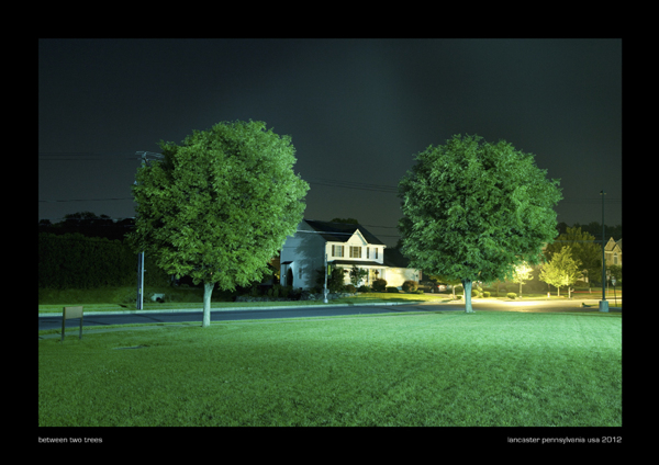 between two trees, lancaster pennsylvania usa 2012