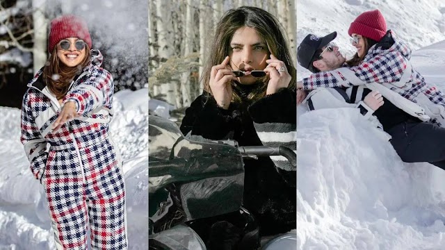 Nick Jonas Shared Pictures With Priyanka Chopra From Their Snowy Vacation In Aspen.