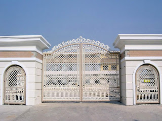 luxury design gate door security big house photo