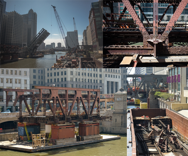 Chicago river bridge