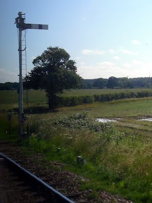 A surviving semaphore signal at Swinderby, Lincolnshire, June 2022