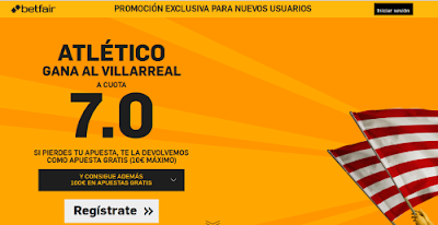 betfair Atletico gana Villareal super cuota 7 Liga España 26 septiembre