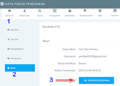 verfikasi akun PTK di SSO login SSO PTK di https://ptk.datadik.kemdikbud.go.id/