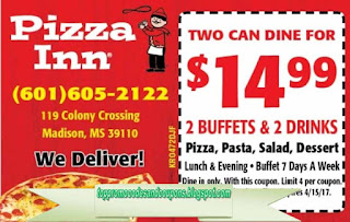 Free Printable Pizza Inn Coupons