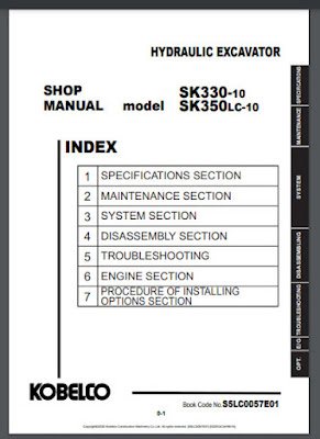Kobelco sk350 lc 10 sk330-10 hydraulic excavator service repair manual