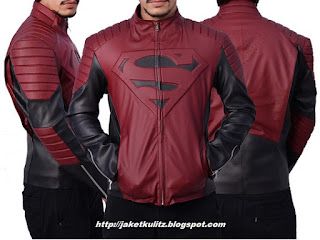 Model jaket superman terbaru man of steel warna merah hitam