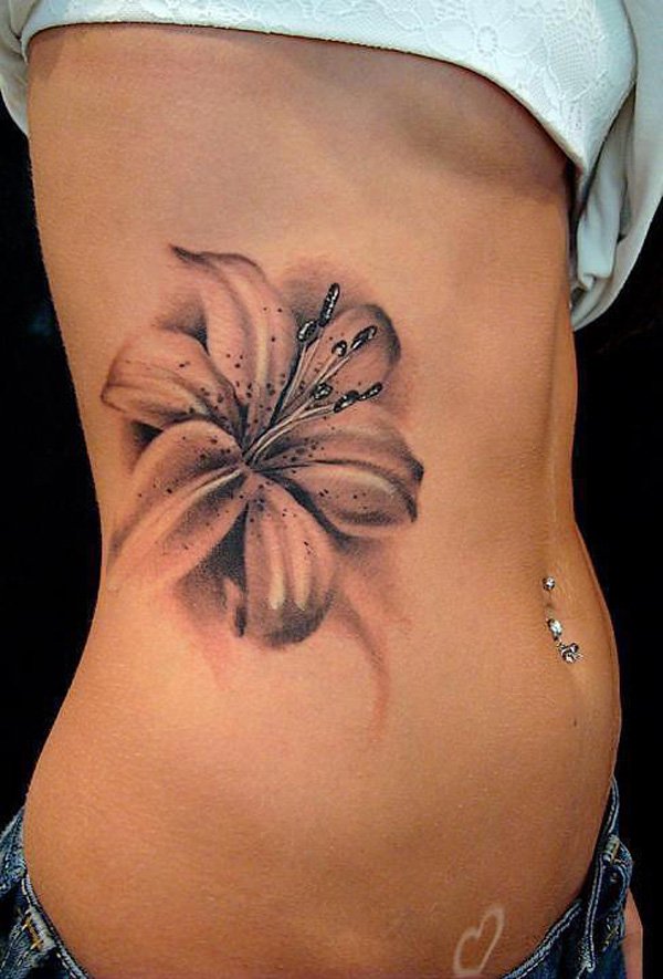 Preto flor do lírio tatuagem ideias de menina
