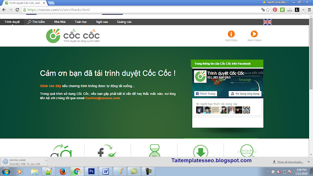 Hướng dẫn Download và cài đặt trình duyệt coccoc mới nhất