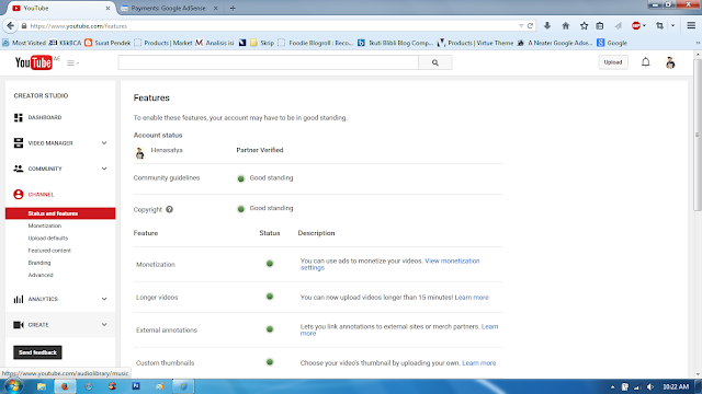 cara menonaktifkan monetize youtube