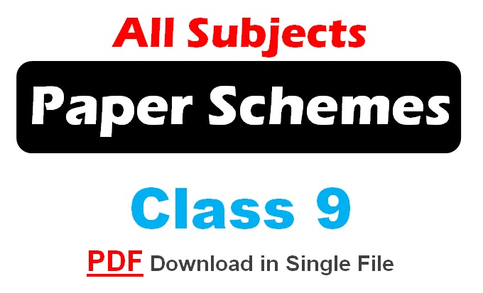 9th class paper scheme 2022 all subjects pdf download punjab board