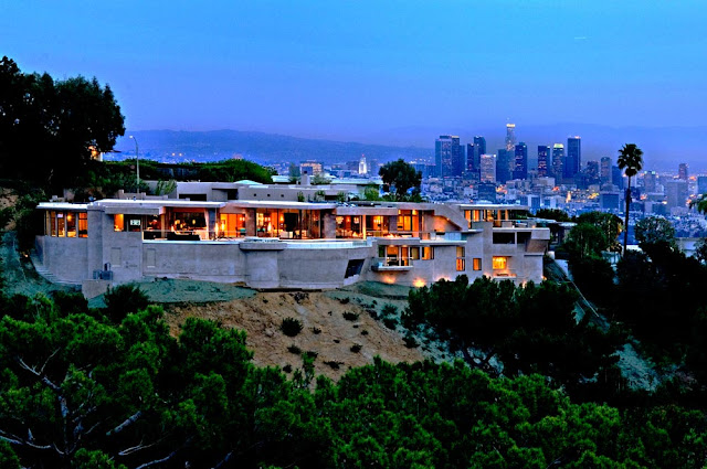 Modern villa on the hill above the city