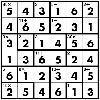 kenken sudoku killer game