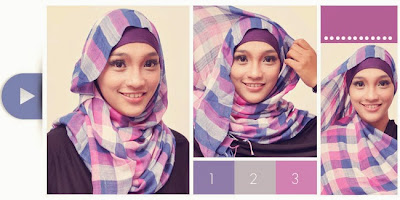 Tutorial Hijab Pashmina Motif  Kotak  Tutorial Hijab Terbaru
