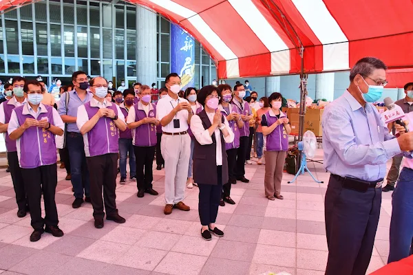 ▲彰化縣政府今天下午在縣府前廣場、中庭及公館等處舉辦111年中元普渡祭典。（圖／記者林明佑翻攝）