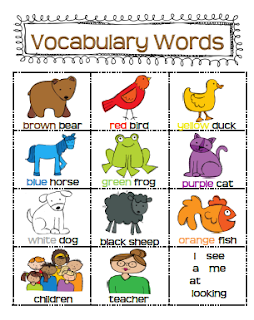 https://www.teacherspayteachers.com/Product/Brown-Bear-Vocabulary-Chart-316501