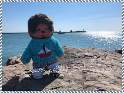 kiki monchhichi doll toys life cute kidult le havre bateau port plaisance plage mer