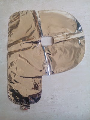 Balon Foil Huruf P Warna Silver