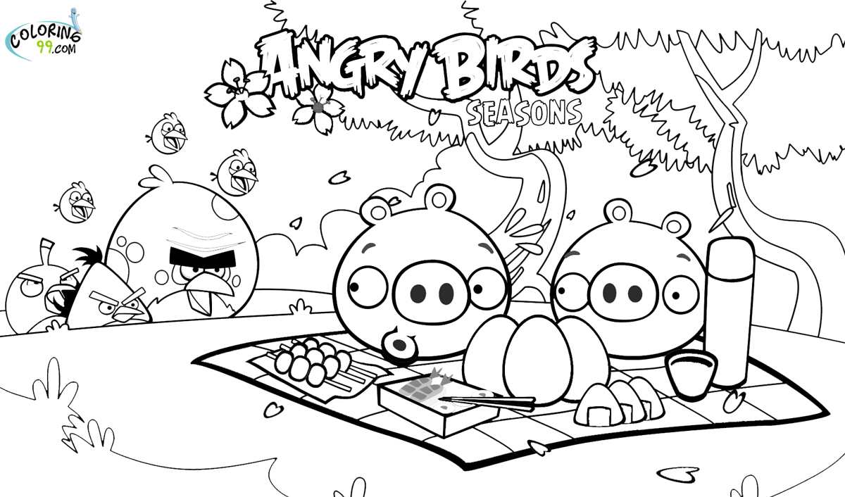 Angry Bird Coloring Page 8