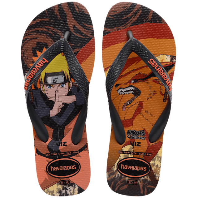 Conforto e estilo: conheça os chinelos Havaianas Top Naruto.