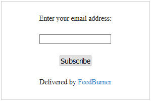 feedburner email box for blogger