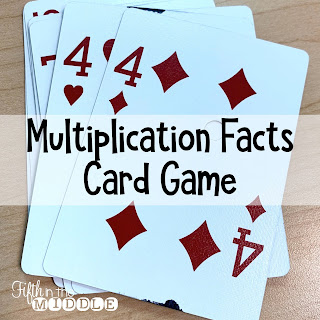 Multiplication fact card game similar to UNO