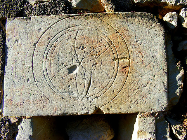 Witches mark.  Indre et Loire, France. Photographed by Susan Walter. Tour the Loire Valley with a classic car and a private guide.