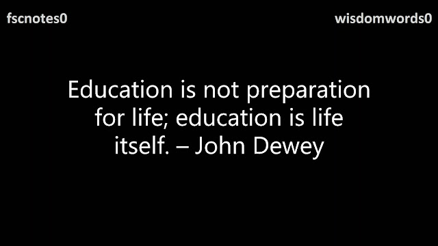 17. Education is not preparation for life; education is life itself. – John Dewey