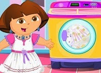 Juego de lavar la ropa con Dora