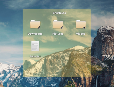 Desktop Folder panel