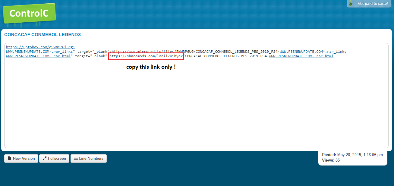 How to Get Download Link from Controlc/Pasted.co