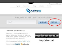 Cara Mendaftar Adfoc.us URL Shortener