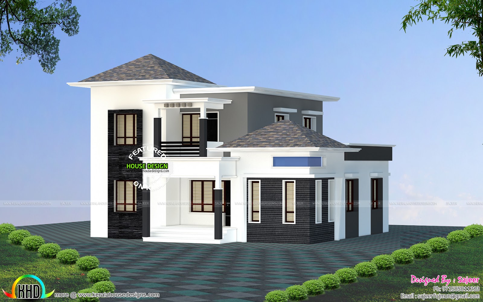 Low Budget Villa All side view Kerala home design and 