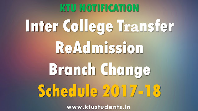 KTU College transfer 