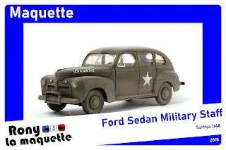 Maquette de la Ford Sedan Military Staff de Tamiya au 1/48.