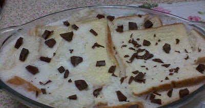 Resepi Puding Roti - Coklat Tabur  CeLoteh MJ