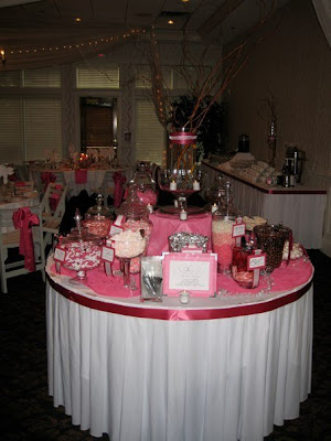 I loved this candy table that they created Definitely all the rage right